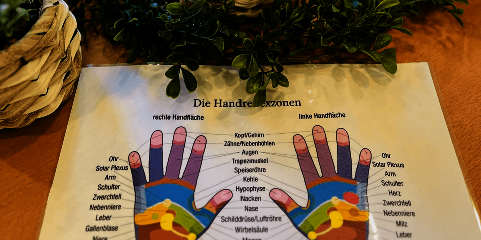 Schaubild mit eingezeichneten Handreflexzonen