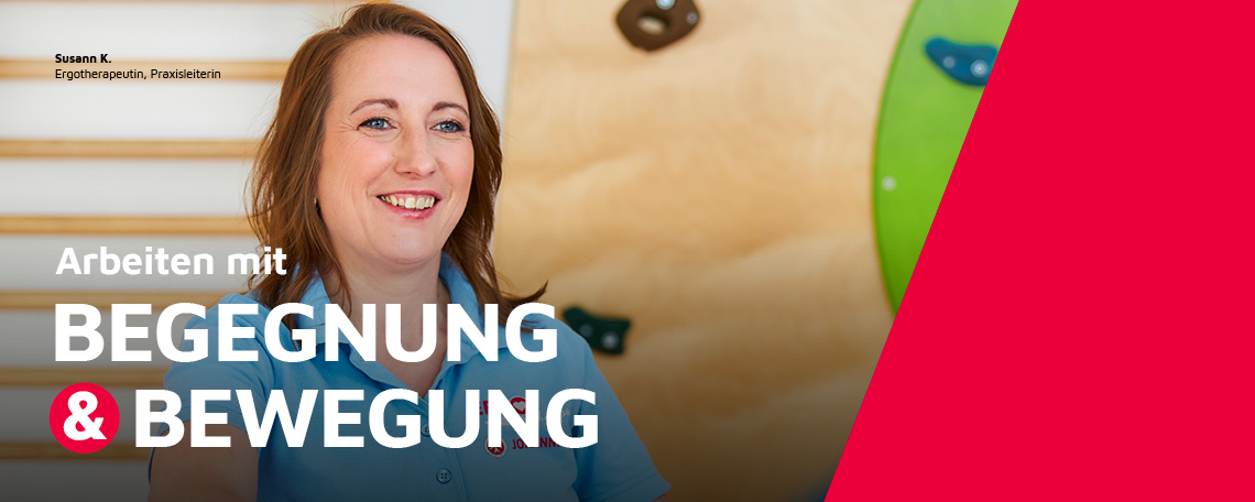 Eine Ergotherapeutin der Johanniter bei der Arbeit.