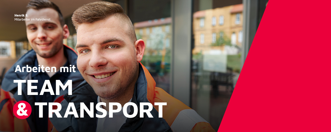 Zwei Mitarbeiter im Fahrdienst der Johanniter.