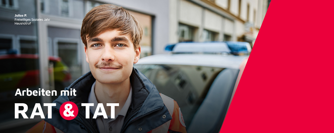 Ein Freiwilligendienstleistender der Johanniter im Bereich Hausnotruf.