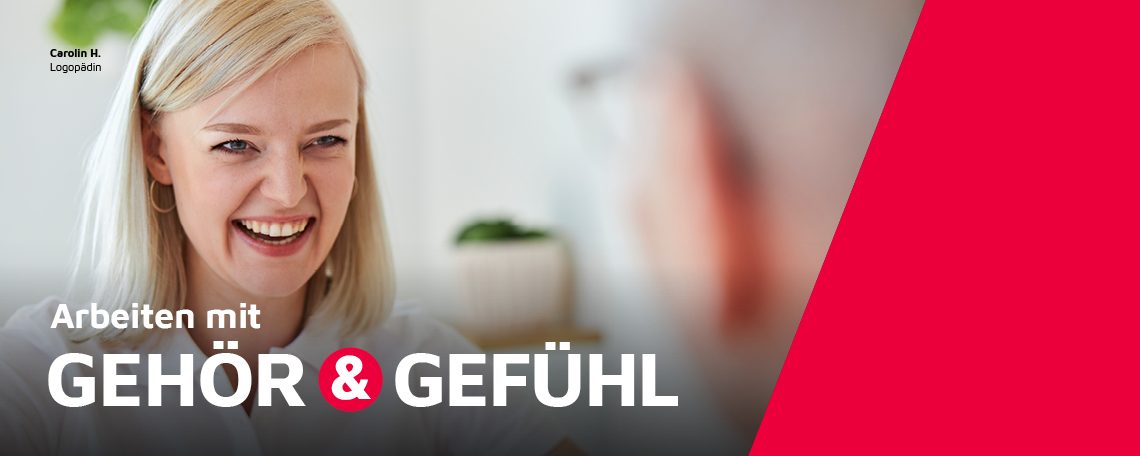 Eine Logopädin der Johanniter mit einem Klienten in einer Sitzung.